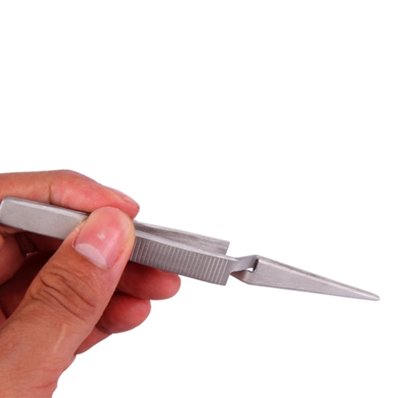 BST-F12.5  Stainless Steel Self Closed Straight Laboratory Tweezers