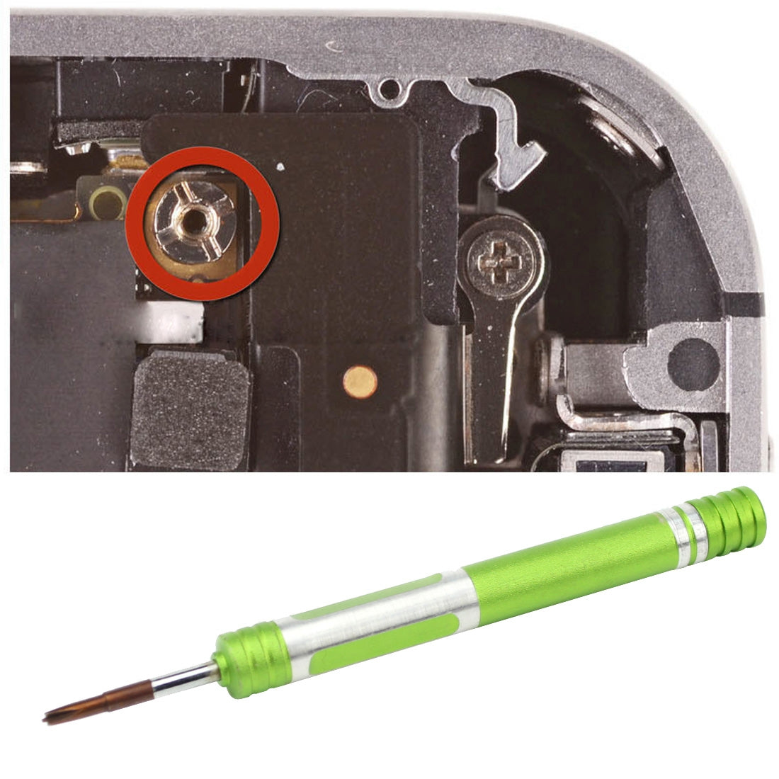 608-2.5 Hollow Cross Tip 2.5 Middle Bezel Repair Screwdriver Green