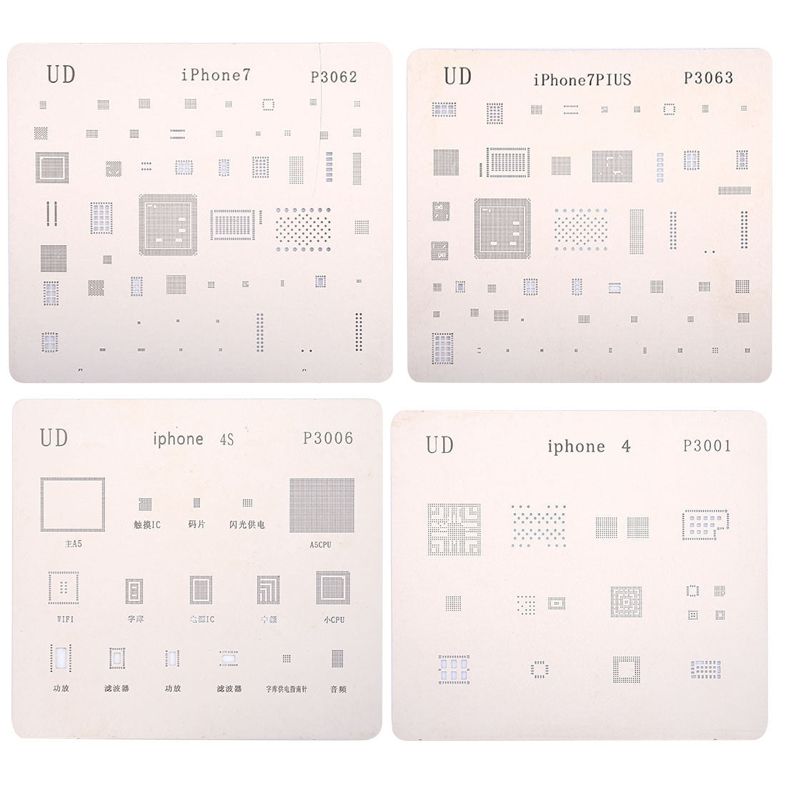 13 in 1 Mobile Phone Rework Repair BGA Reballing Stencils for iPhone