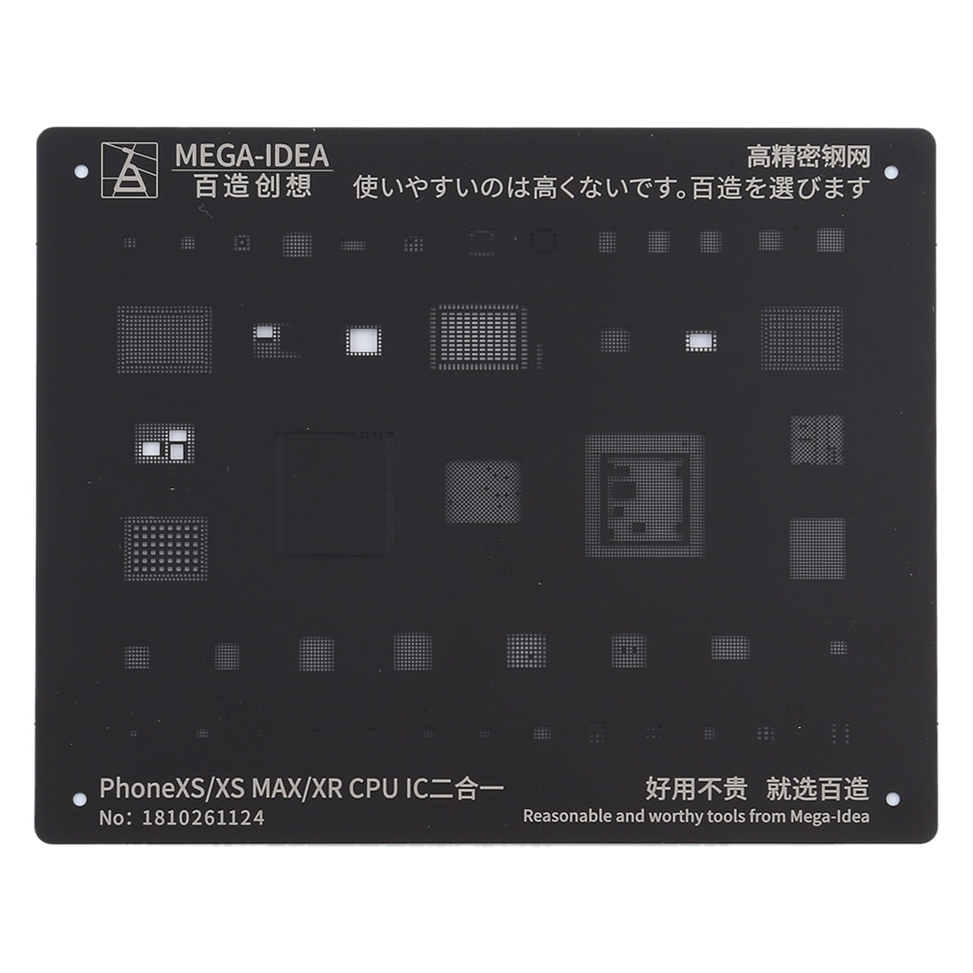 For iPhone XS / XS Max / XR Mobile Phone Rework Repair BGA Reballing Black Stencils