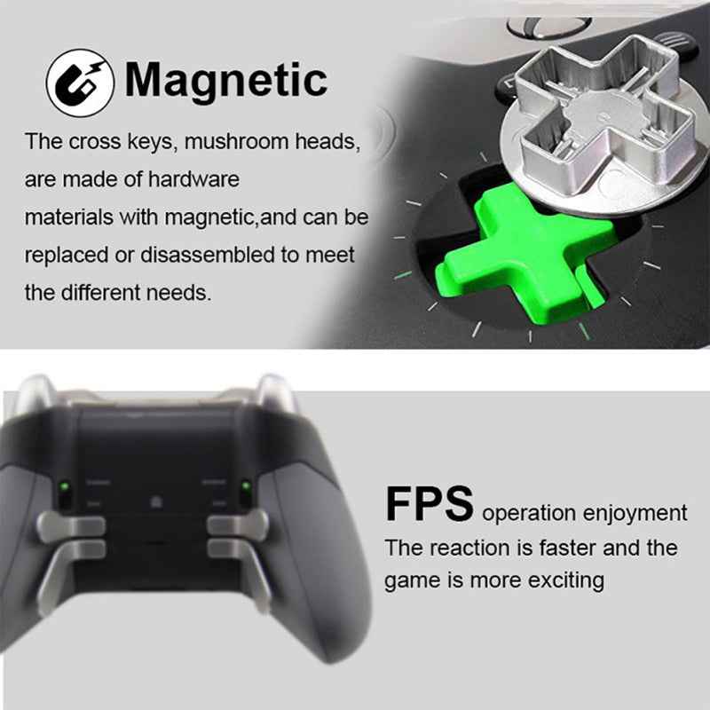 18 PCS Game Controller Handle Key Replacement Accessories for Xbox One  Green