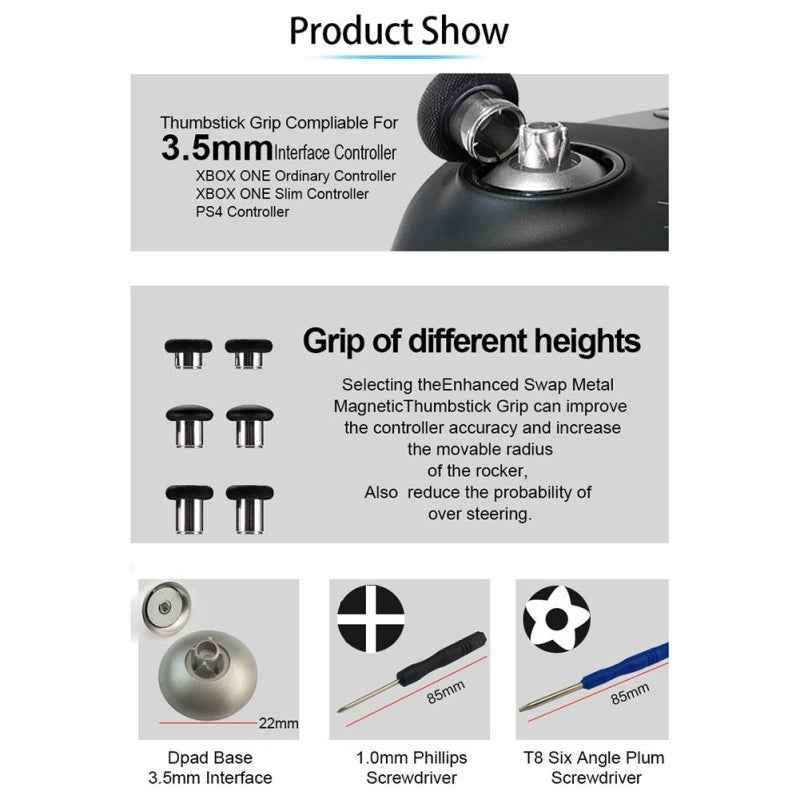 18 PCS Game Controller Handle Key Replacement Accessories for Xbox One  Blue