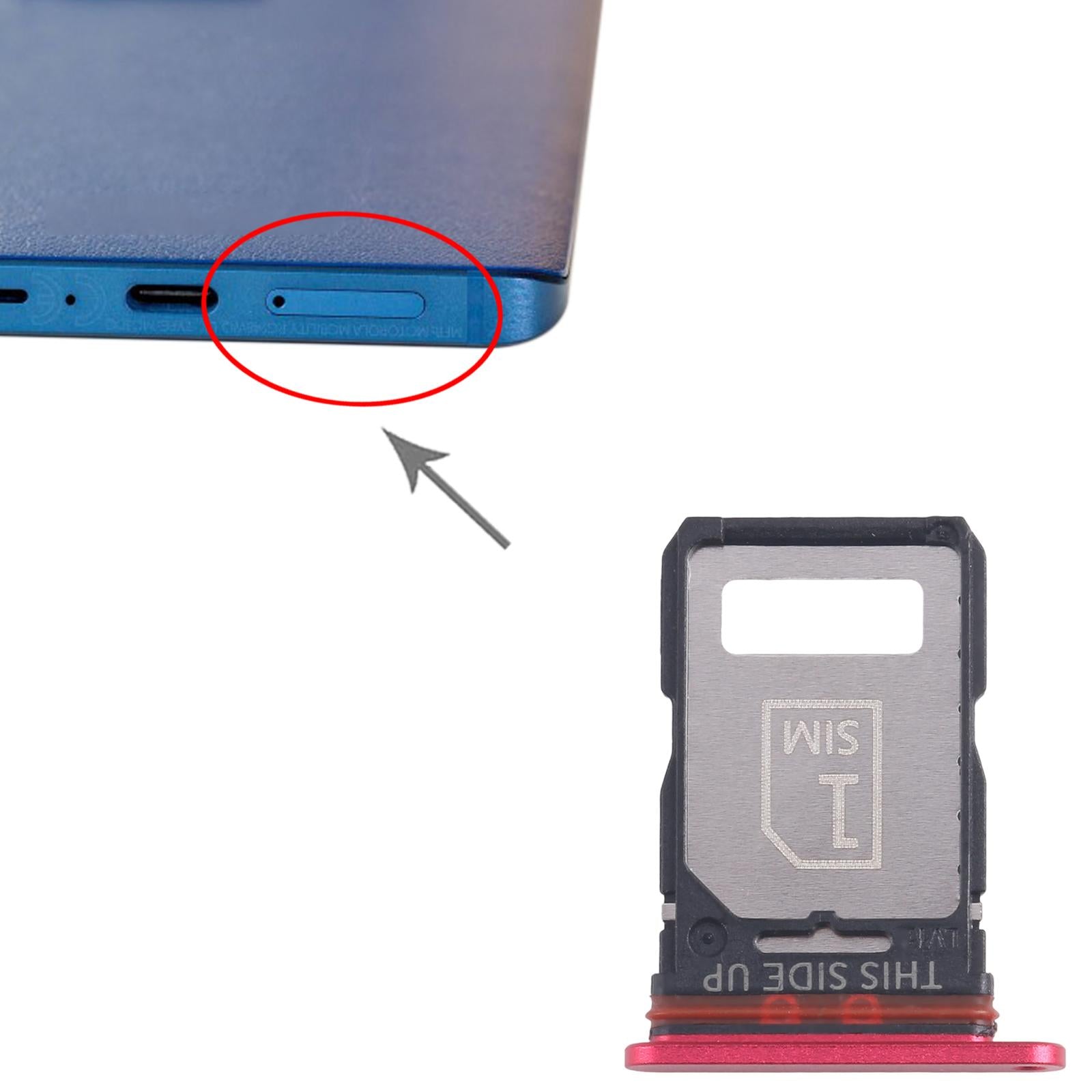 For Motorola Edge 30 Fusion XT2243-1 10pcs SIM Card Tray + SIM Card Tray  Red