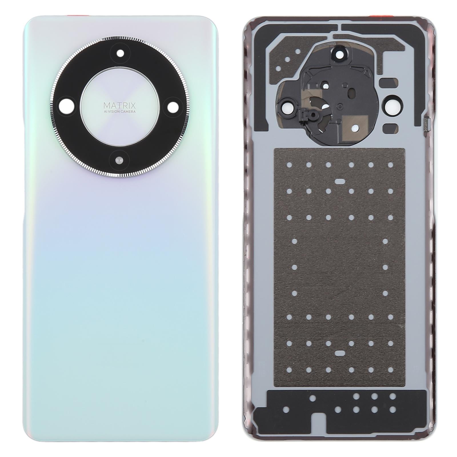 For Honor X9b Back Cover with Camera Lens Cover Silver