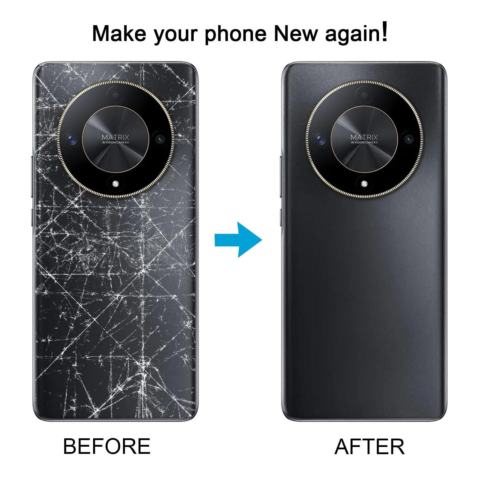 For Honor X9b Back Cover with Camera Lens Cover Silver