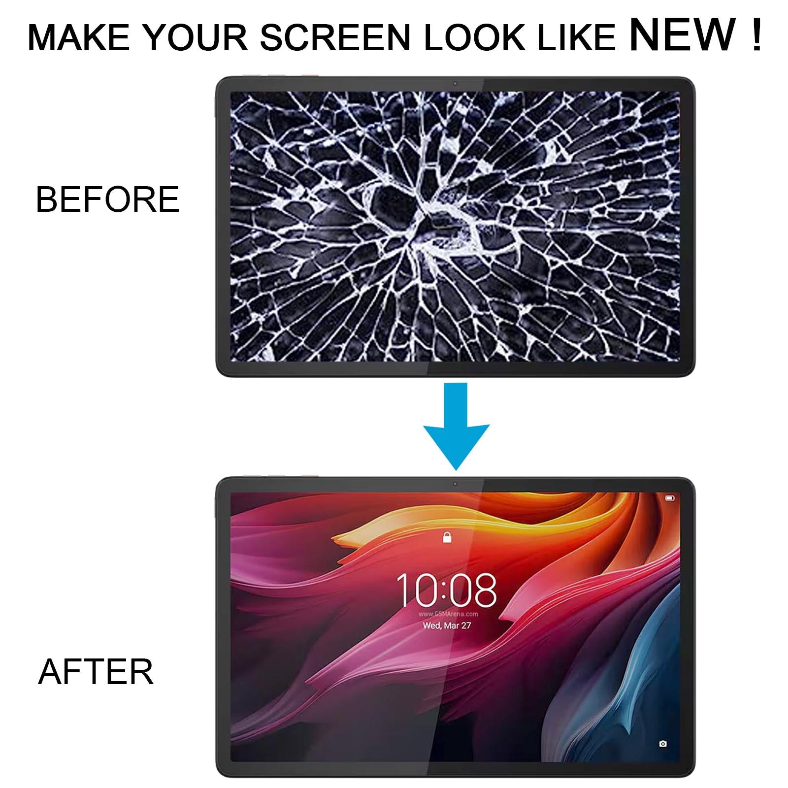 For Lenovo Tab K11 Plus TB352FU TB352XU LCD Screen with Digitizer Full Assembly  Black