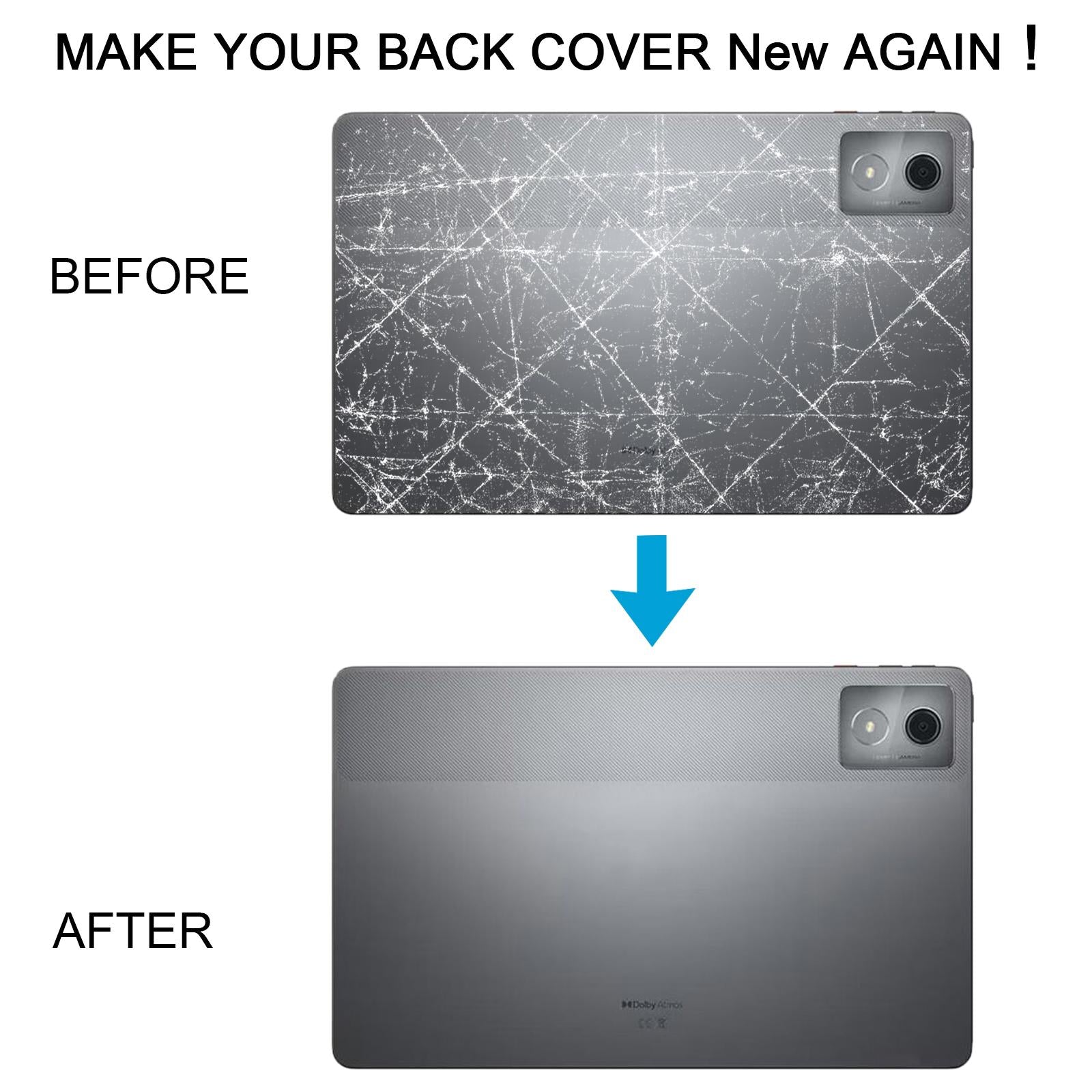 For Lenovo Xiaoxin Pad Pro 12.7 inch 2024 TB375FC Battery Back Cover Gray