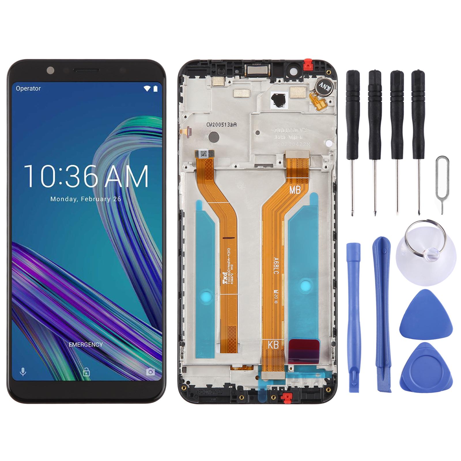 For Asus ZenFone Max Pro M1 ZB601KL ZB602KL LCD Screen Digitizer Full Assembly with Frame  Black