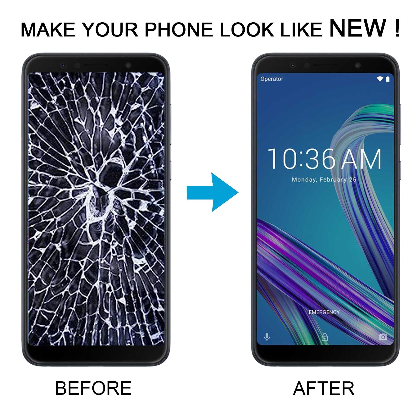 For Asus ZenFone Max Pro M1 ZB601KL ZB602KL LCD Screen Digitizer Full Assembly with Frame  Black