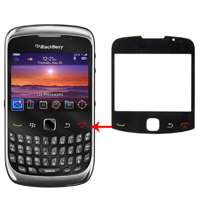 For BlackBerry 9300 Mirror Black