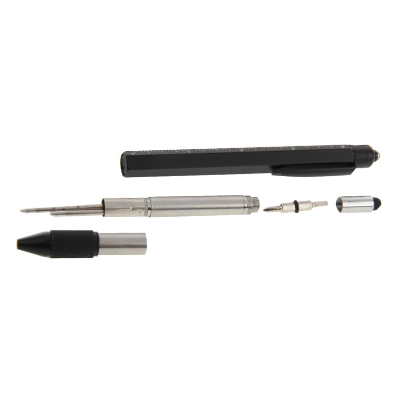 7 in 1 Metal Multifunction Touch Pen Ball Pen Screwdriver Ruler with Currency Detecting Function