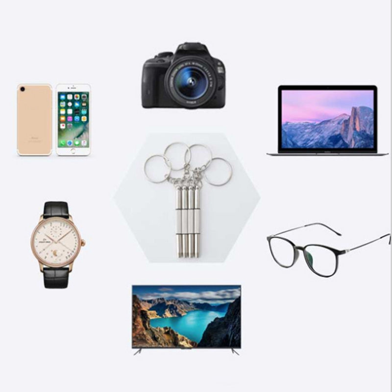 3 in 1 Professional Mini Screwdriver Repair Tool with Keychain for Watch / Mobile Phone / Camera / Glasses  Slotted + Phillips + Allen