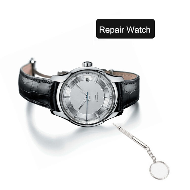 3 in 1 Professional Screwdriver  Cross 1.5, Straight 1.5,Star Nut M2.5 Repair Tool with Keychain for Smart Phone, Watches,Glasses Silver