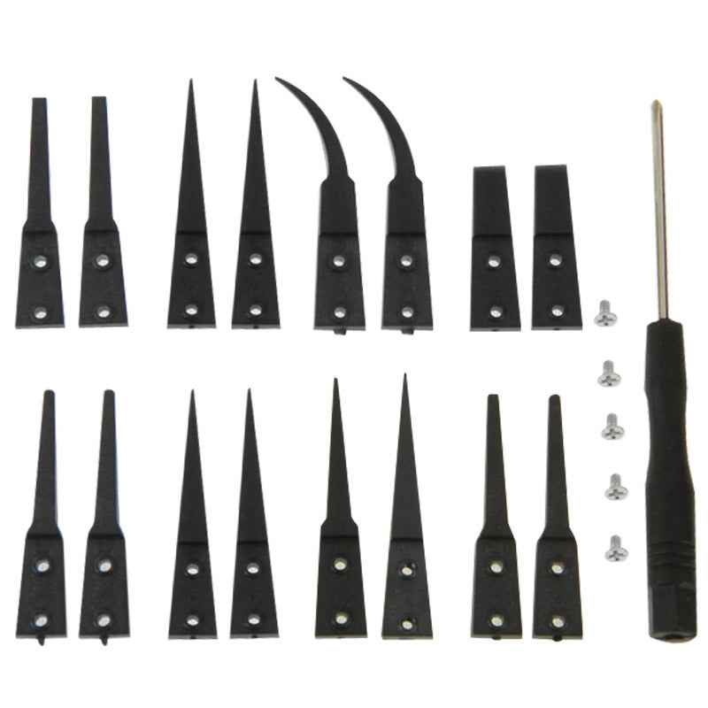 9 in 1 Replaceable Anti-Static Tweezers with Cross Screwdriver