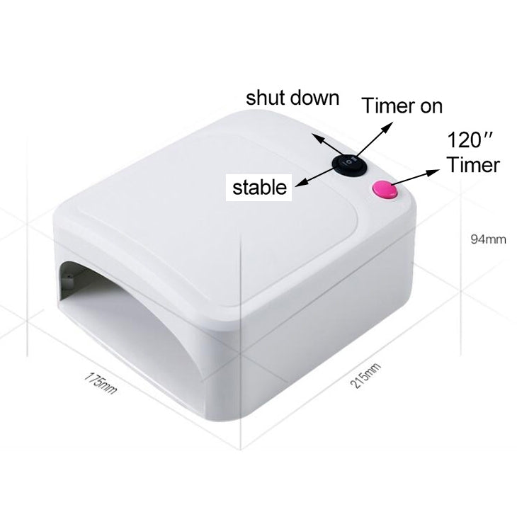 110V 36W Gel Curing UV Lamp, Phone Repair Solidifying Equipment, Nail Dryer with 3pcs UV Bulbs, US Plug