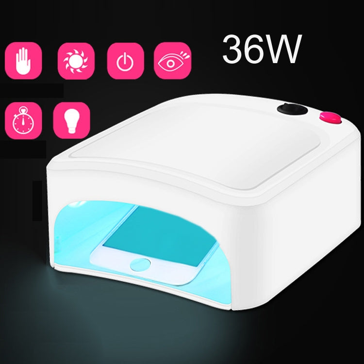 220V 36W Gel Curing UV Lamp, Phone Repair Solidifying Equipment, Nail Dryer with 3pcs UV Bulbs, EU Plug White