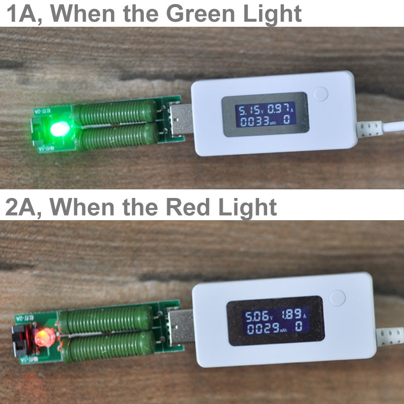 5V / 2A & 1A USB Mobile Power Charger Load Resistance Tester, Applicable for S-IP5G-5248