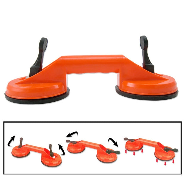 Double Suction Cup Dent Puller Glass Handle Repair Tool for PC / Lap / iMac / LCD TV, Diameter: 11.5cm