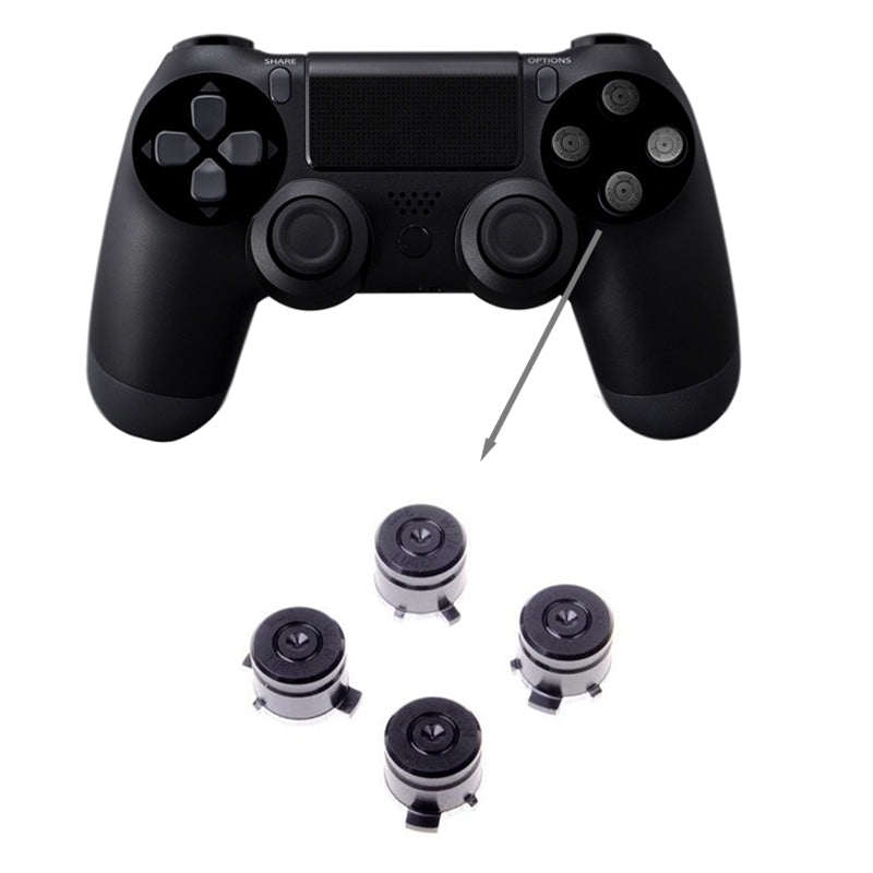 Aluminum Metal Buttons for PS4 9mm Mod Kits Bullet Black