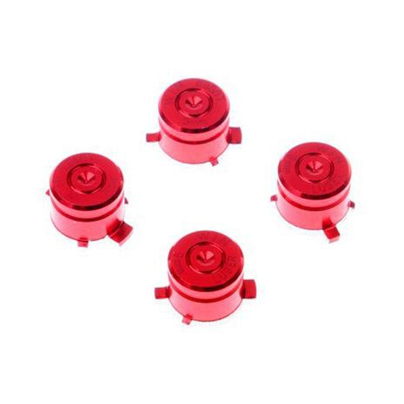 Aluminum Metal Buttons for PS4 9mm Mod Kits Bullet Red