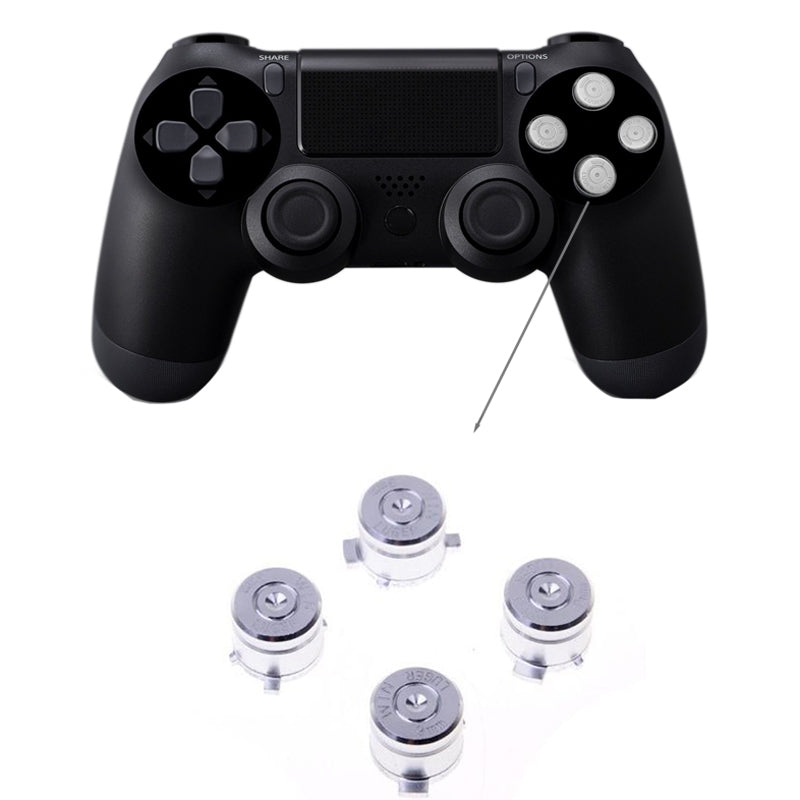 Aluminum Metal Buttons for PS4 9mm Mod Kits Bullet Silver