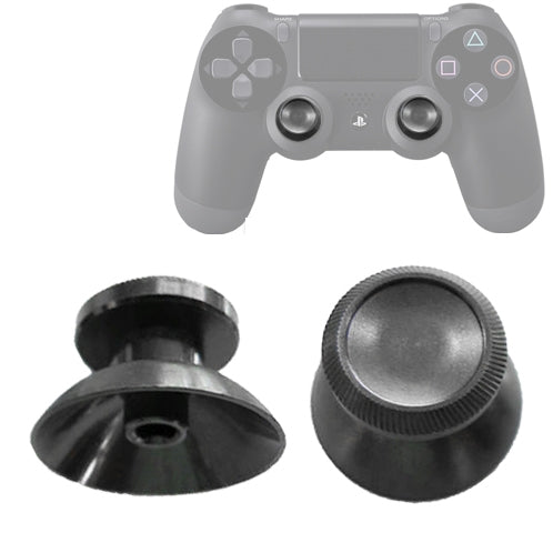 2 PCS Aluminium Humbsticks Thumb Joysticks 3D Cap Shell Mushroom Caps for PS4 Black