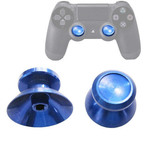 2 PCS Aluminium Humbsticks Thumb Joysticks 3D Cap Shell Mushroom Caps for PS4 Blue