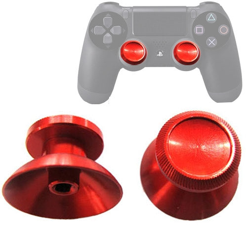 2 PCS Aluminium Humbsticks Thumb Joysticks 3D Cap Shell Mushroom Caps for PS4 Red