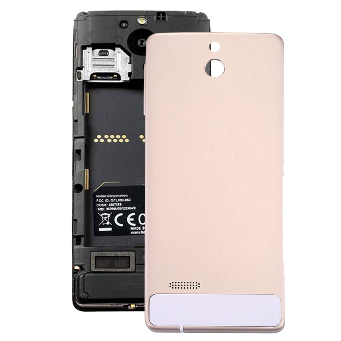 Aluminium Battery Back Cover for Nokia 515  Gold