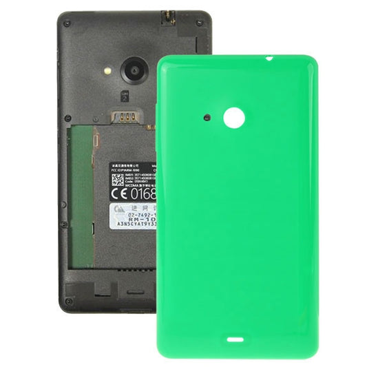 Bright Surface Solid Color Plastic Battery  Back Cover for MicroLumia 535 Green