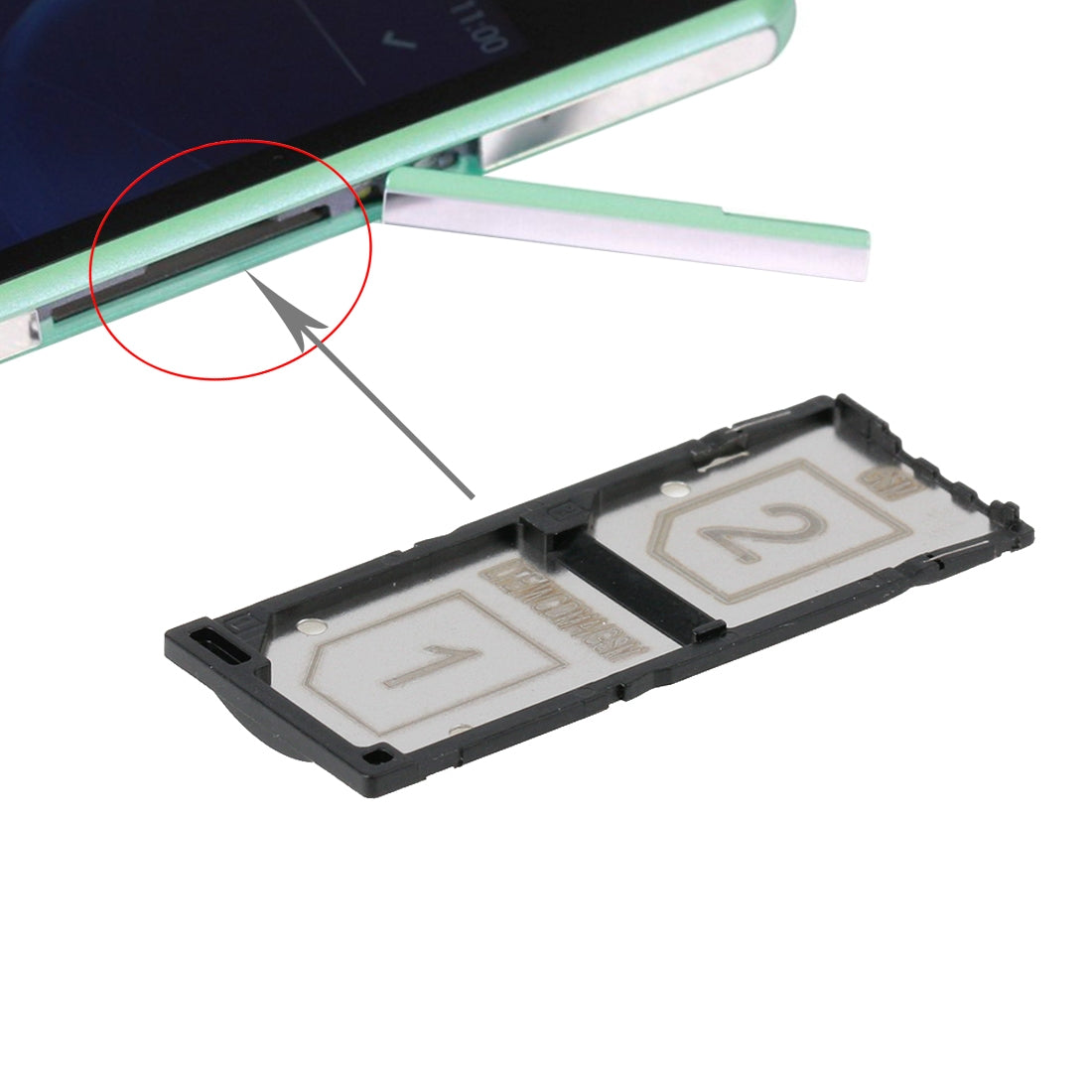 Dual SIM Card Tray  for Sony Xperia C3