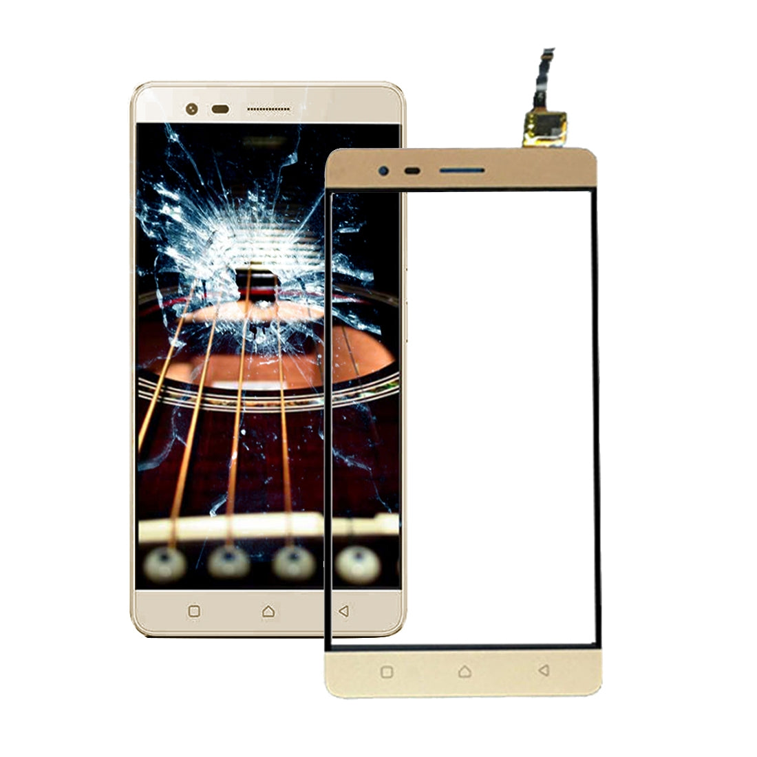 For Lenovo K5 Note Touch Panel Gold
