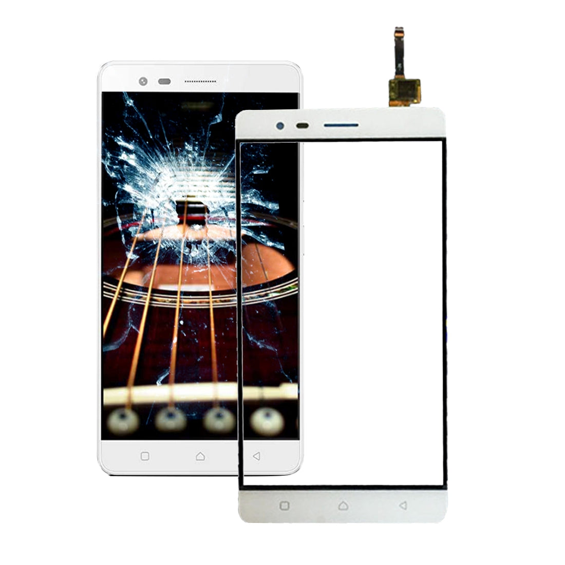 For Lenovo K5 Note Touch Panel White
