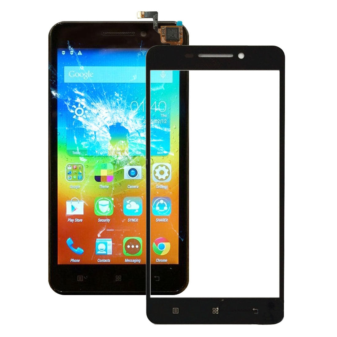 For Lenovo A5000 Touch Panel Black