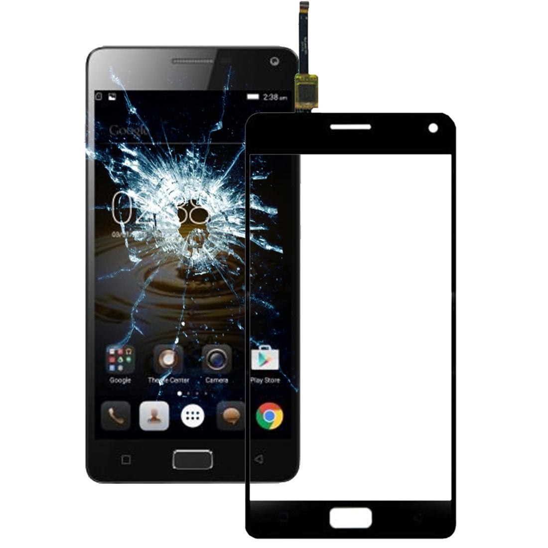 For Lenovo Vibe P1 Touch Panel Black