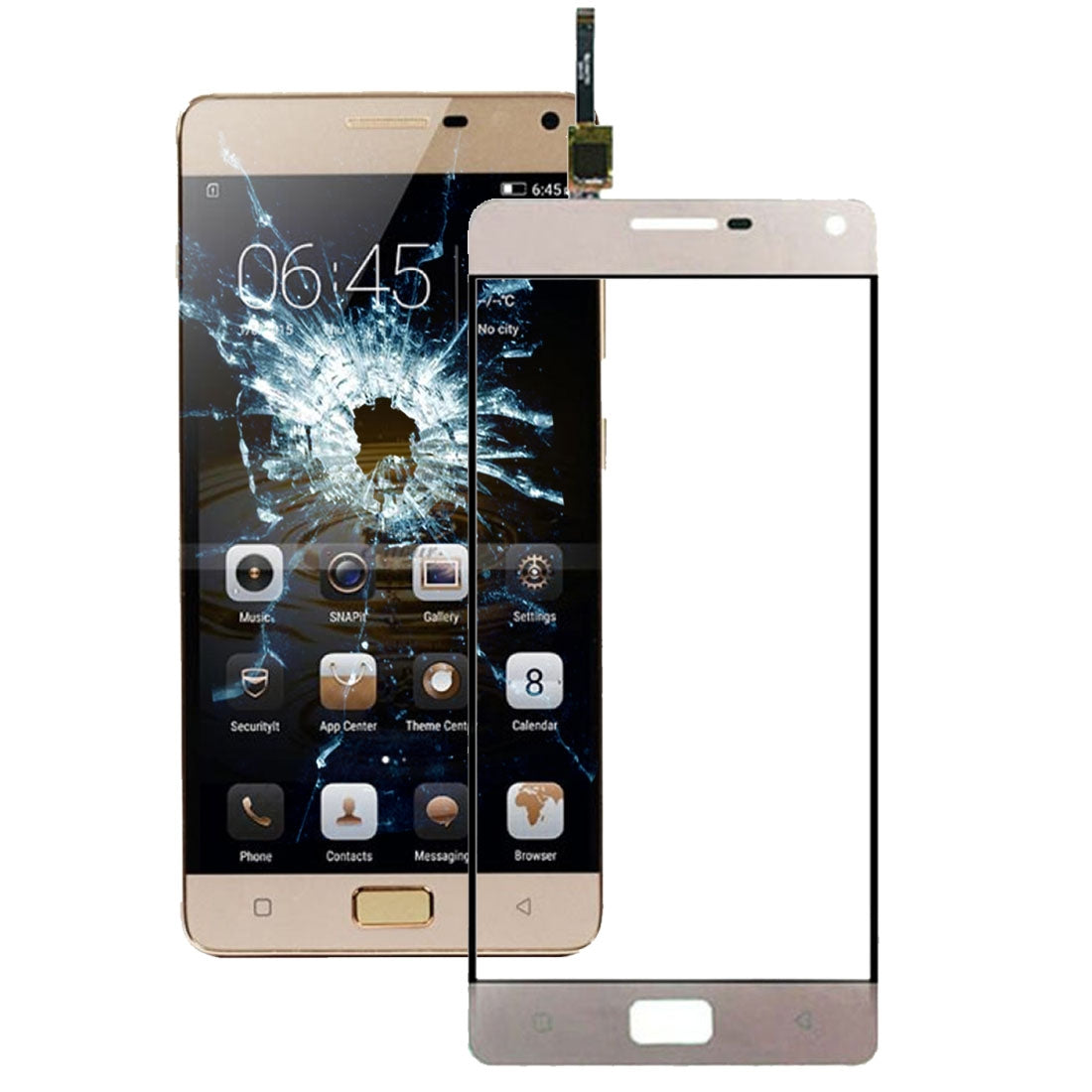 For Lenovo Vibe P1 Touch Panel Gold