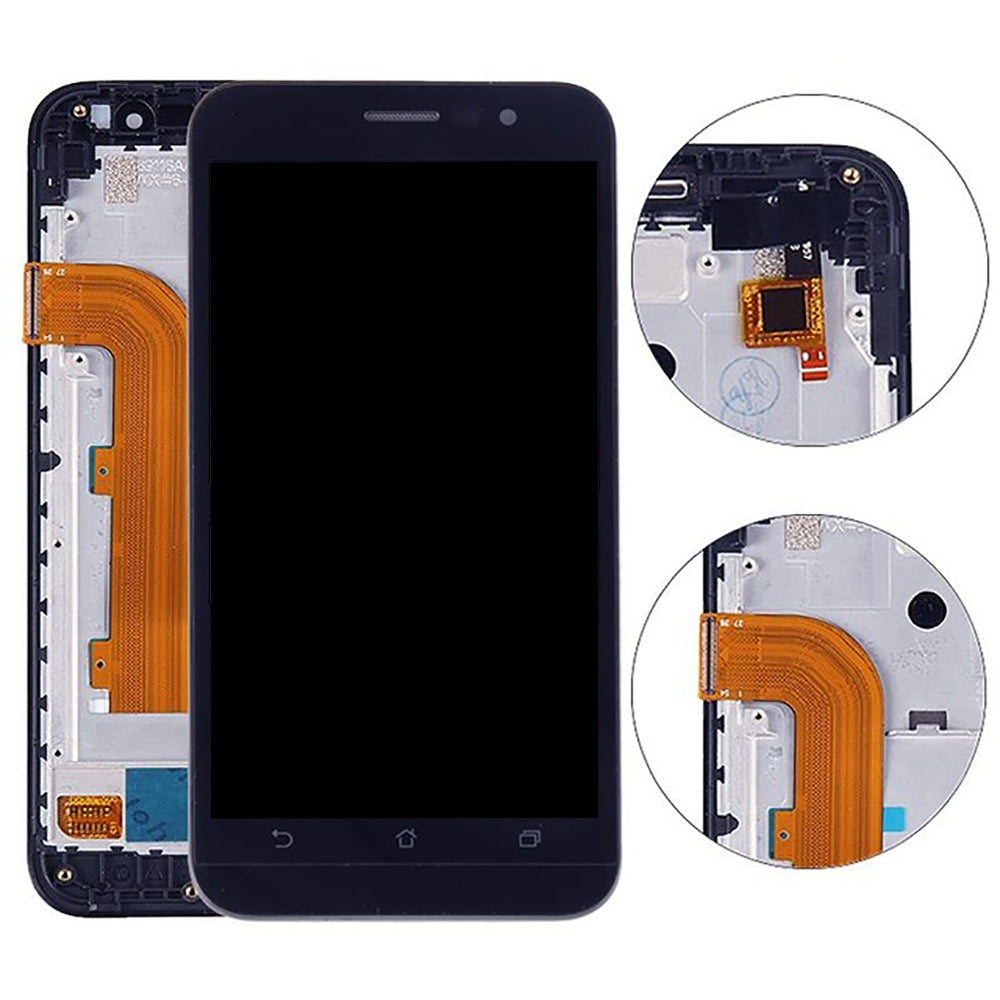 5.0 inch OEM LCD Screen for Asus Zenfone Go ZB500KL X00AD Digitizer Full Assembly with Frame  Black