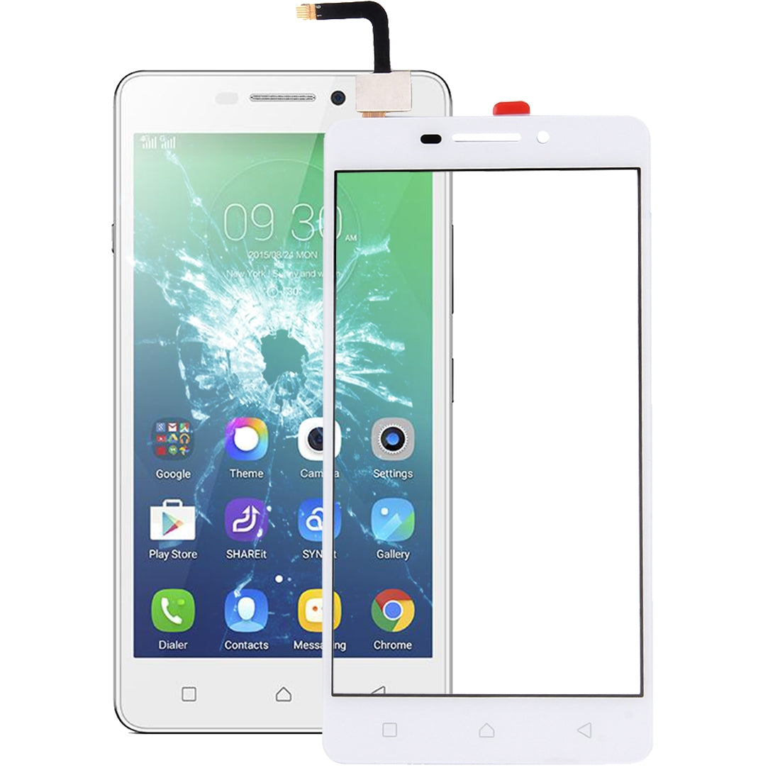For Lenovo Vibe P1m Touch Panel White