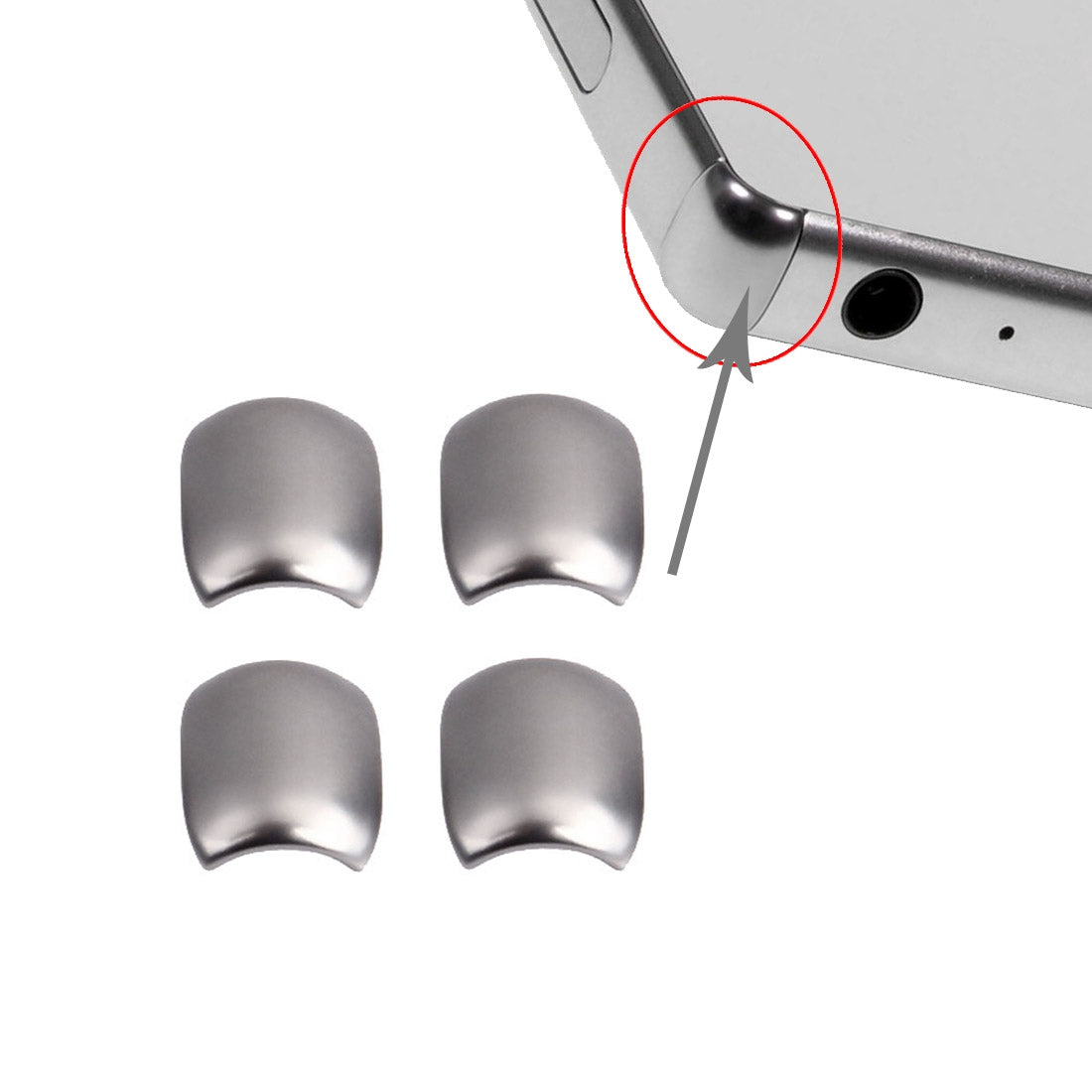4 PCS for Sony Xperia Z5  Front Bezel Edge Silver