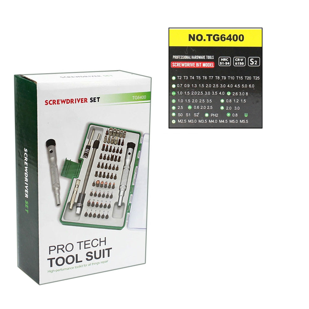 64 in 1 Portable Professional Screwdriver Repair Open Tool Kits