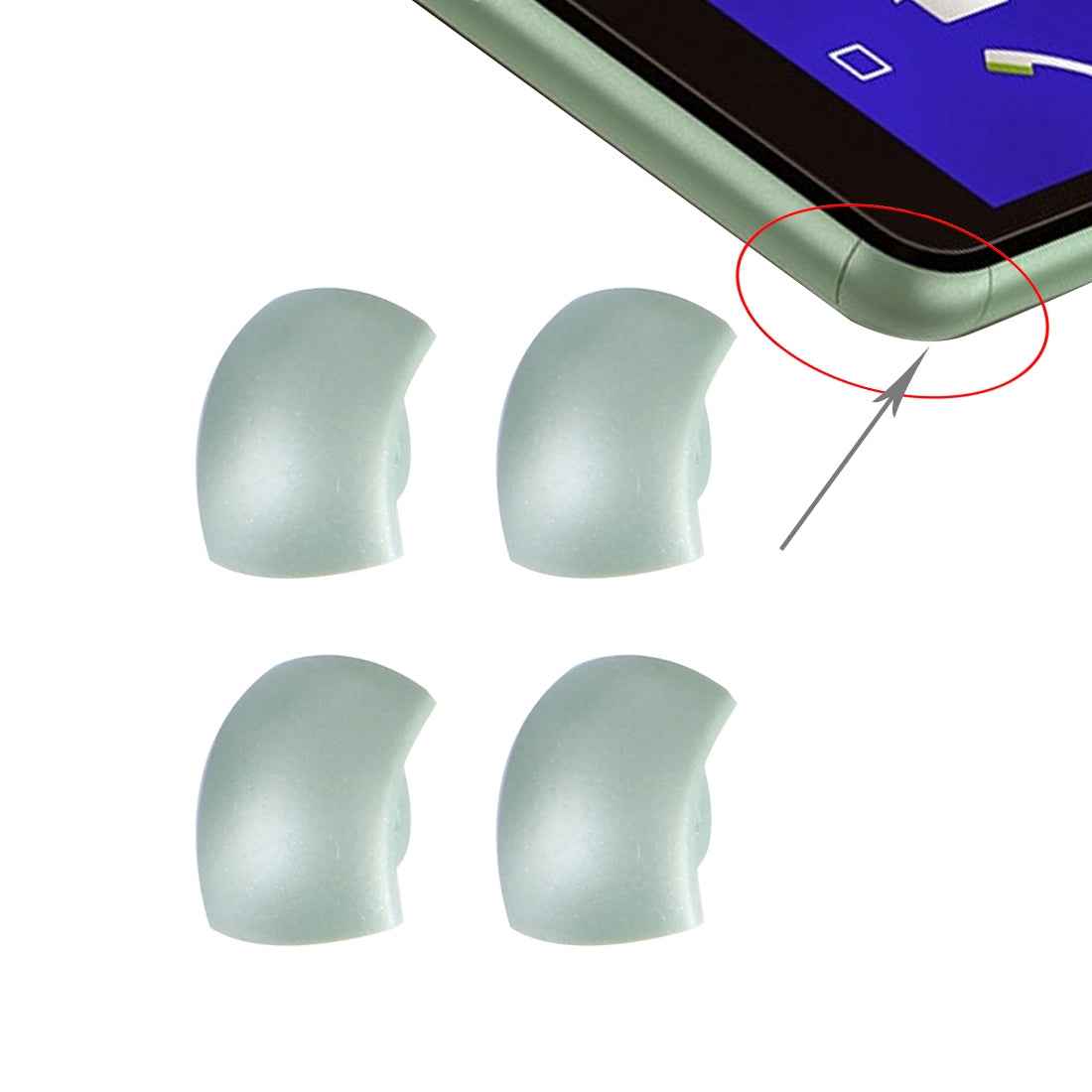 4 PCS Front Bezel Edge for Sony Xperia C4 Green