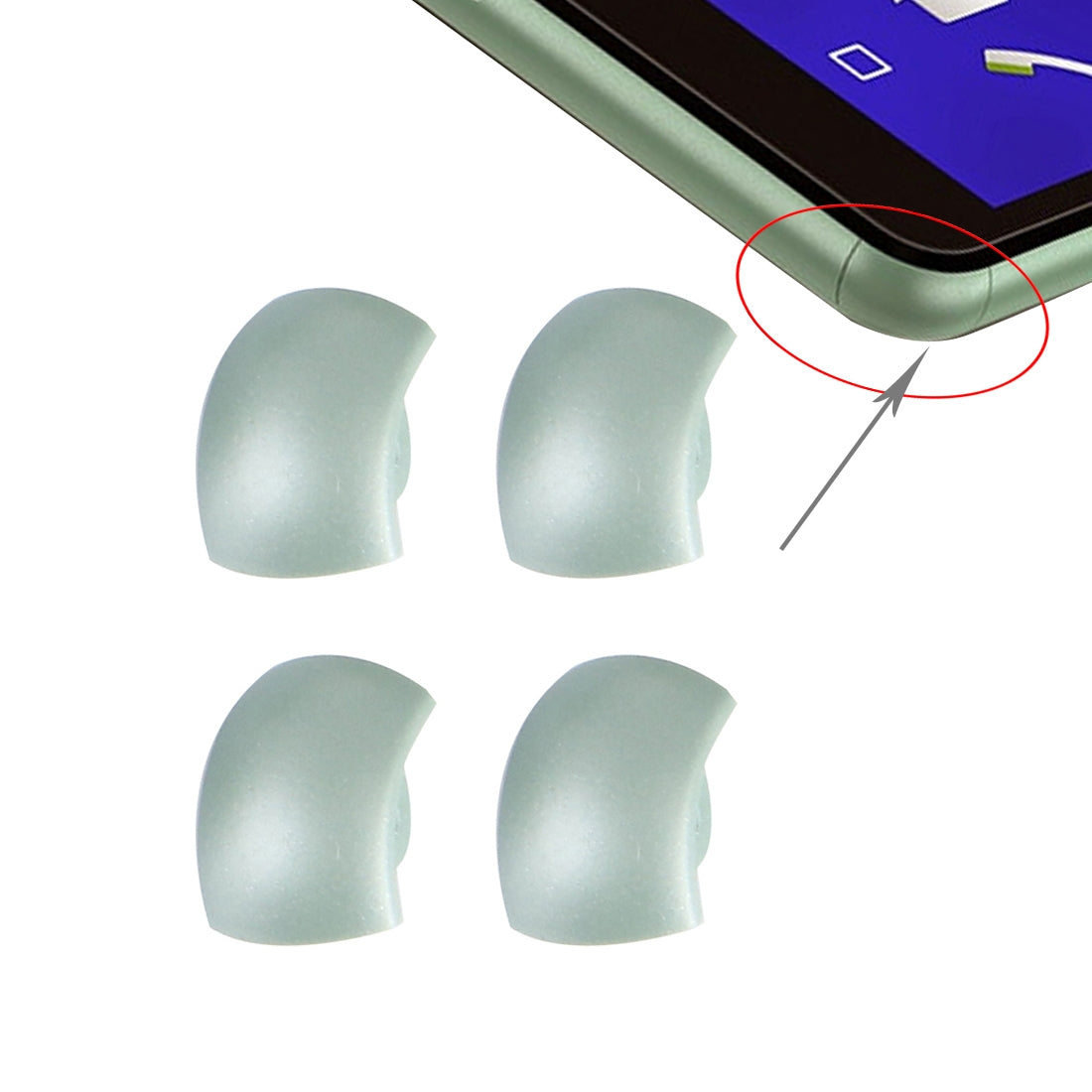 4 PCS Front Bezel Edge for Sony Xperia C4 Green