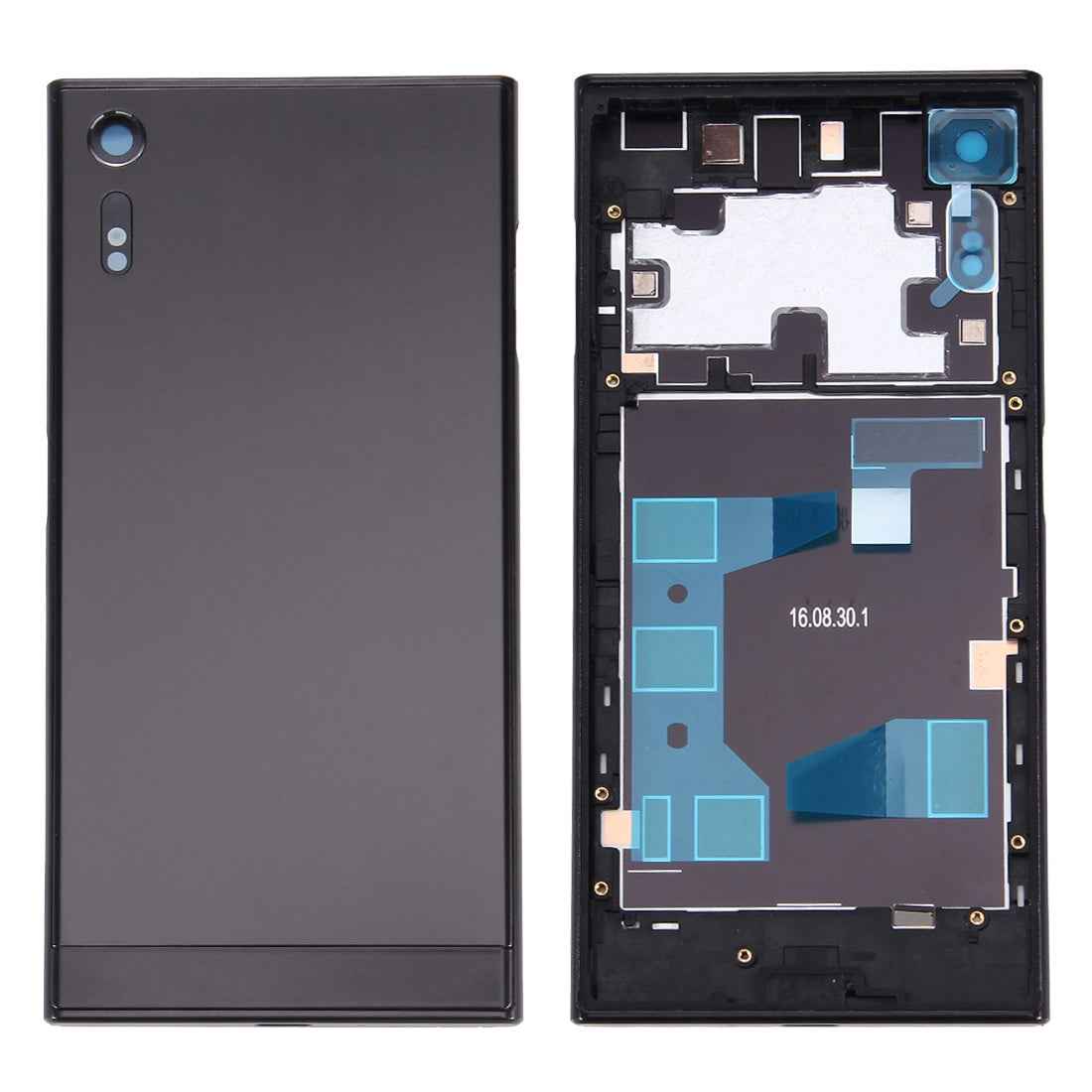 Back Battery Cover + Back Battery Bottom Cover + Middle Frame for Sony Xperia XZ Black