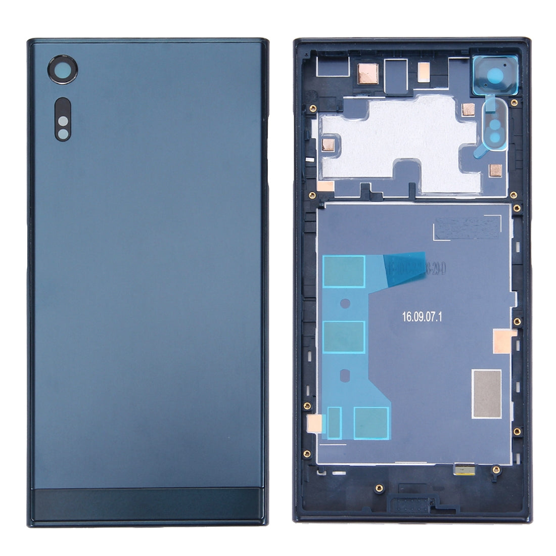 Back Battery Cover + Back Battery Bottom Cover + Middle Frame for Sony Xperia XZ Dark Blue