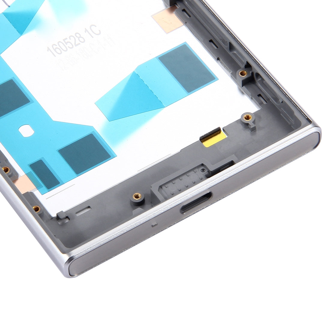 Back Battery Cover + Back Battery Bottom Cover + Middle Frame for Sony Xperia XZ Silver
