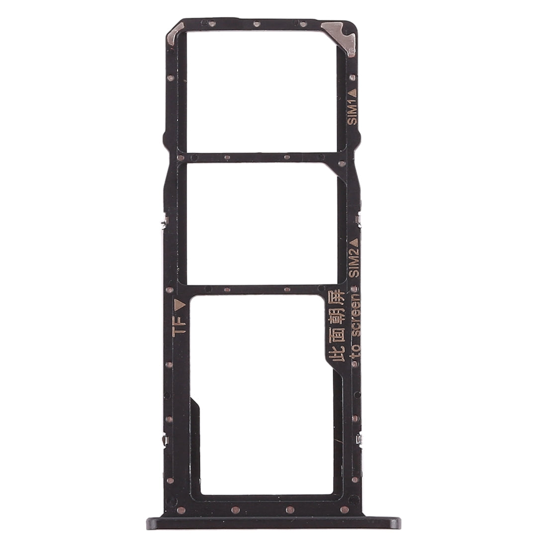 2 x SIM Card Tray / Micro SD Card Tray for Huawei Enjoy 9  Black