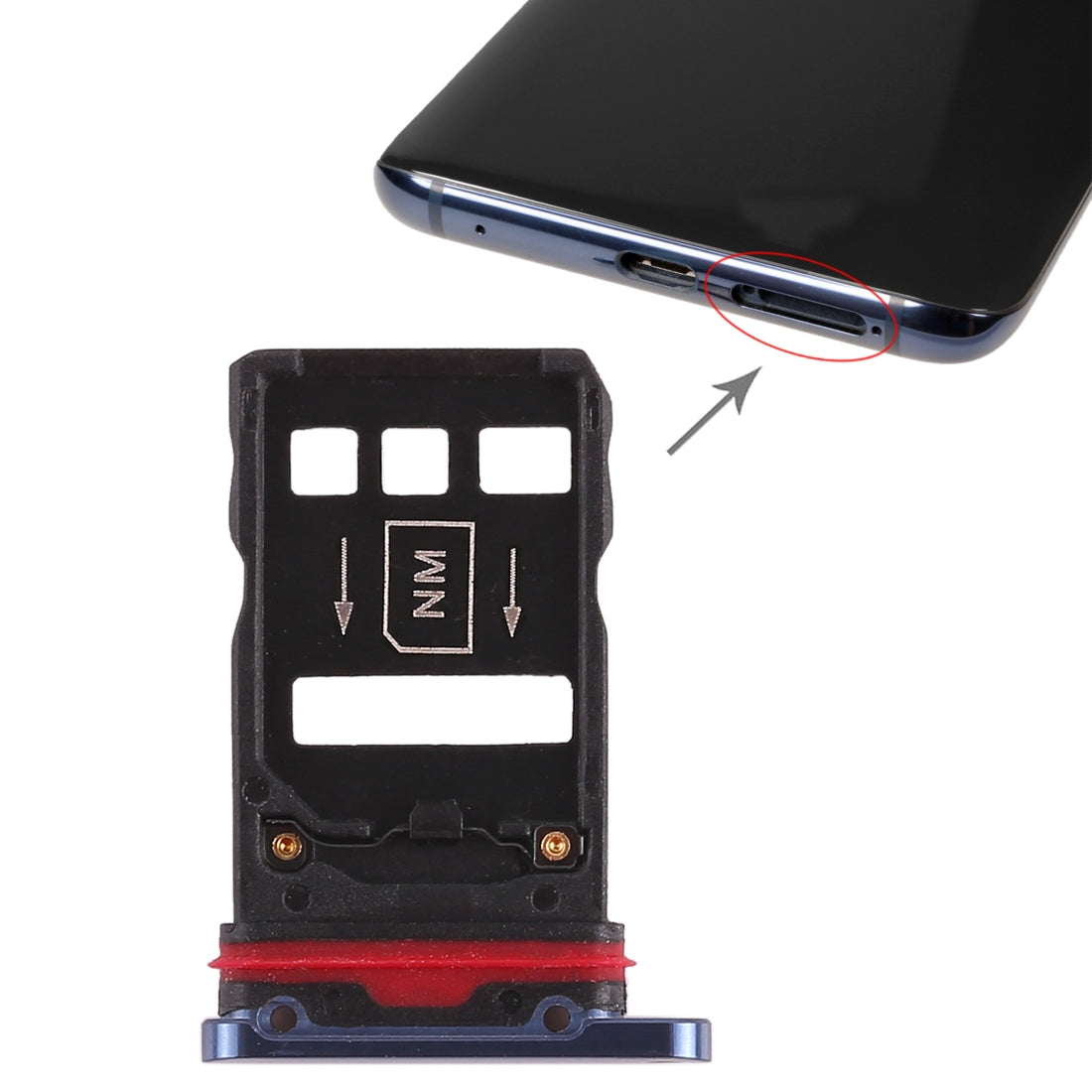 2 x SIM Card Tray for Huawei Mate 20 Pro  Blue