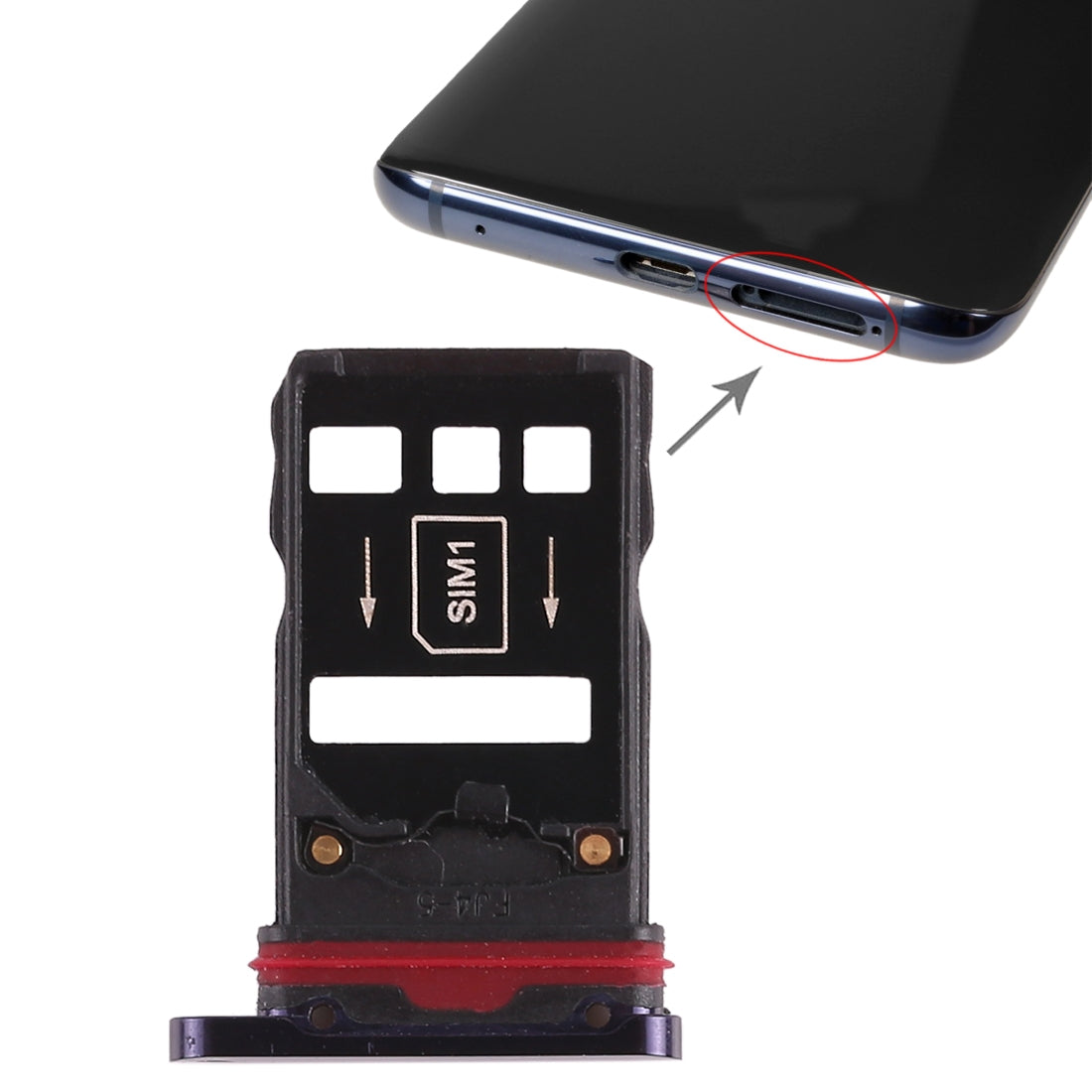 2 x SIM Card Tray for Huawei Mate 20 Pro  Purple