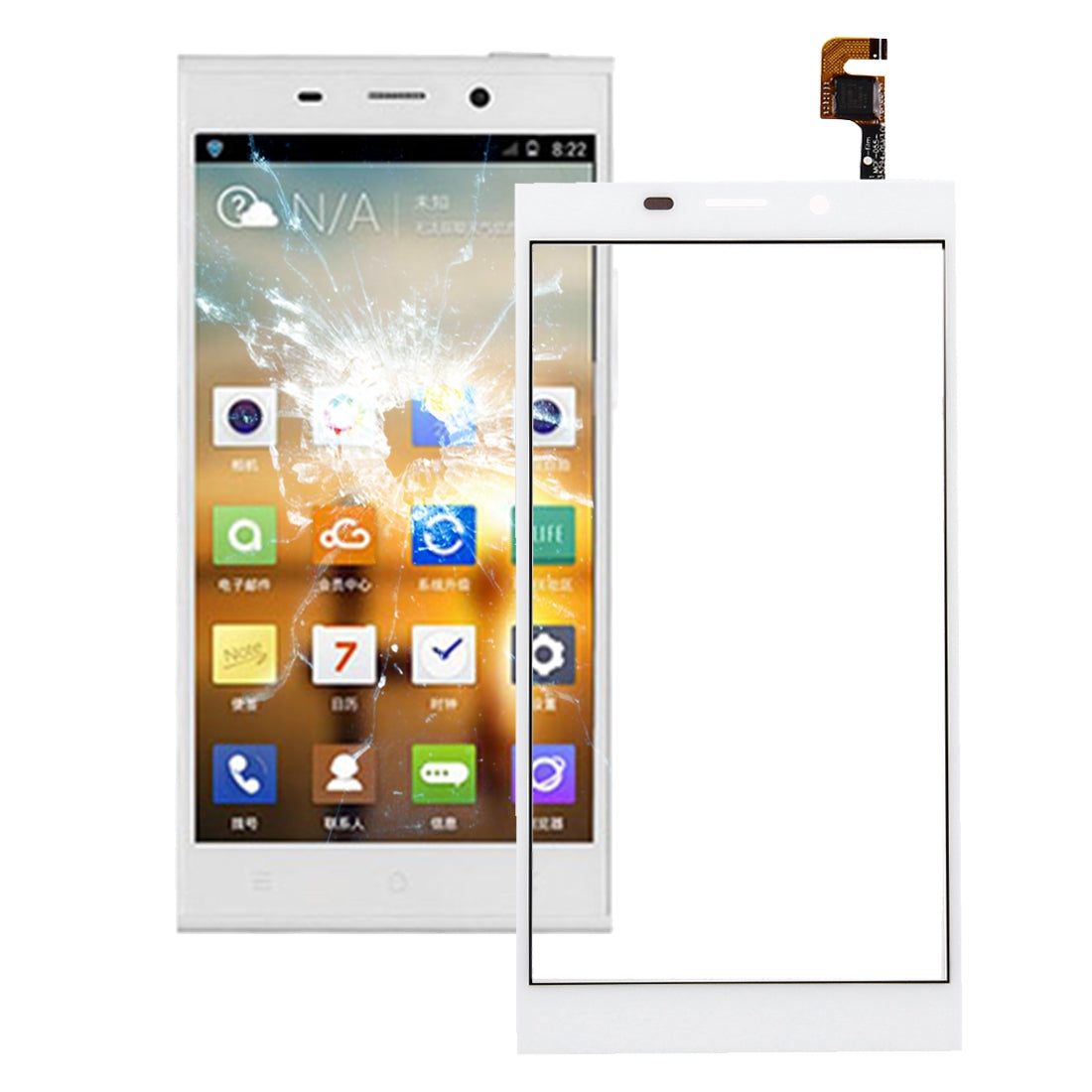 For Gionee Elife E7 Touch Panel White