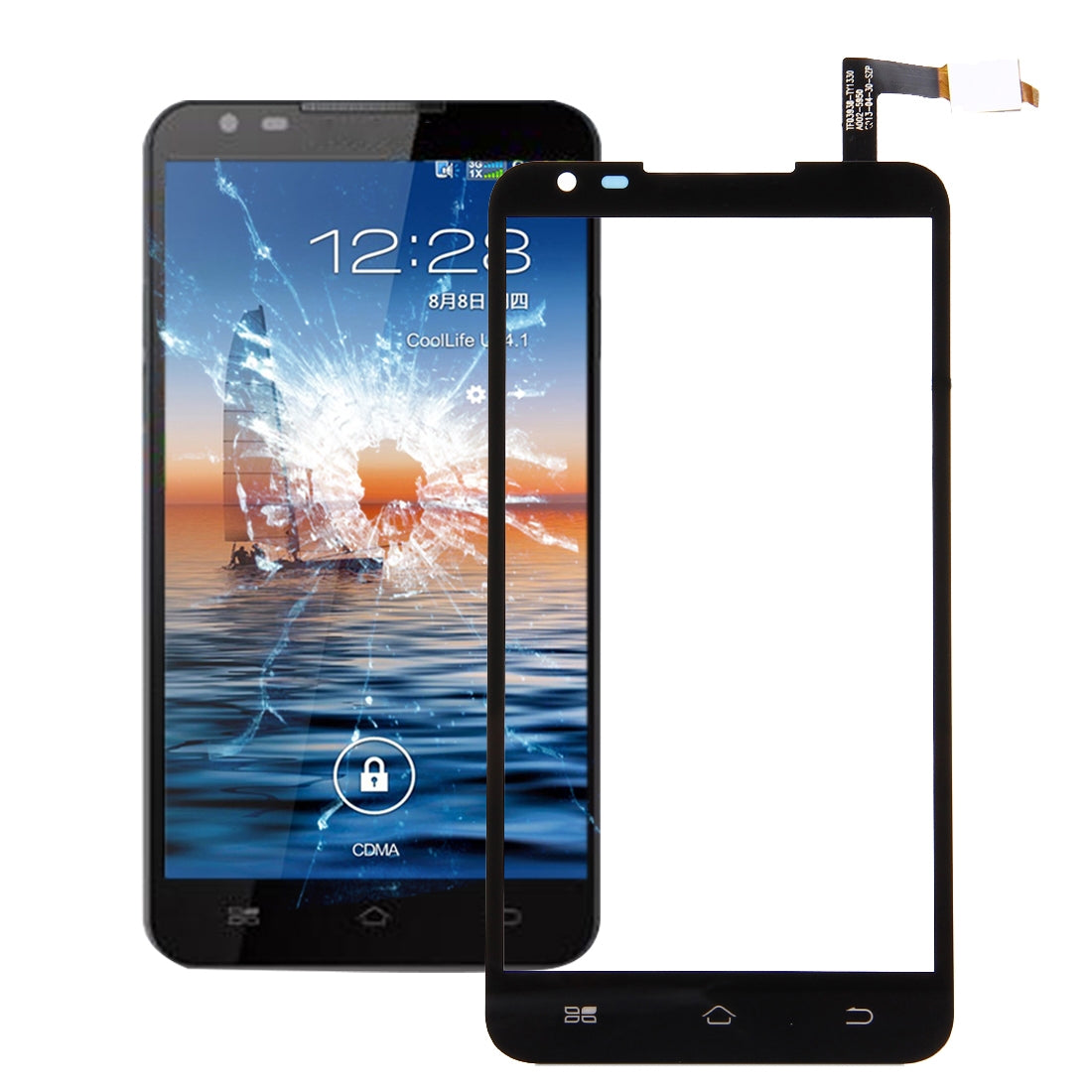 For Coolpad 5950 Touch Panel Black